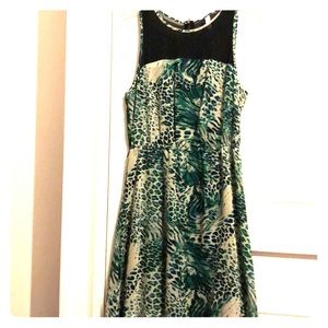 Green animal print